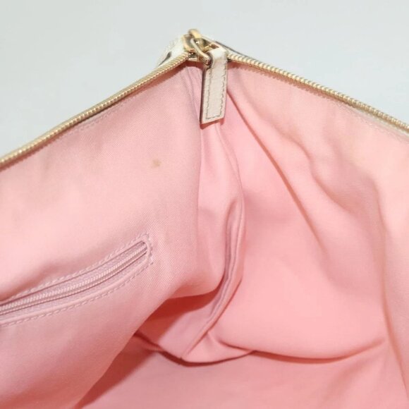 GUCCI GG Canvas Hand Bag Gold Pink 141470 Auth 127877 - Picture 12 of 16